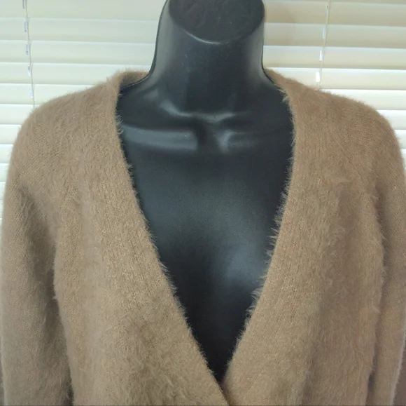 Truth By Republic Fuzzy Button Up Textured Knit Cardigan Sweater Size L - Picture 3 of 10